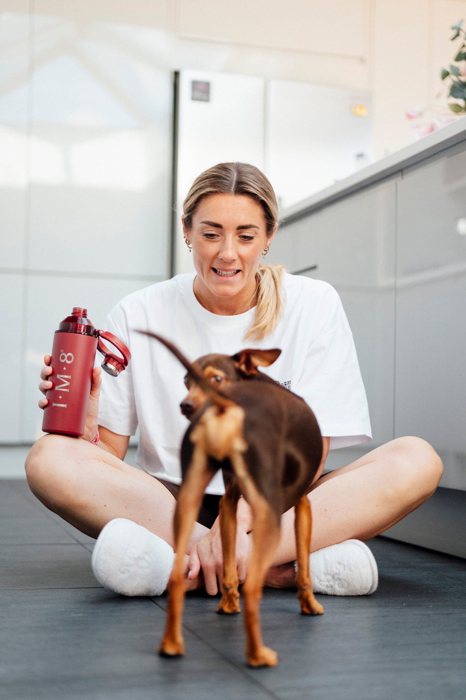 Aryna Sabalenka in a calm recovery moment