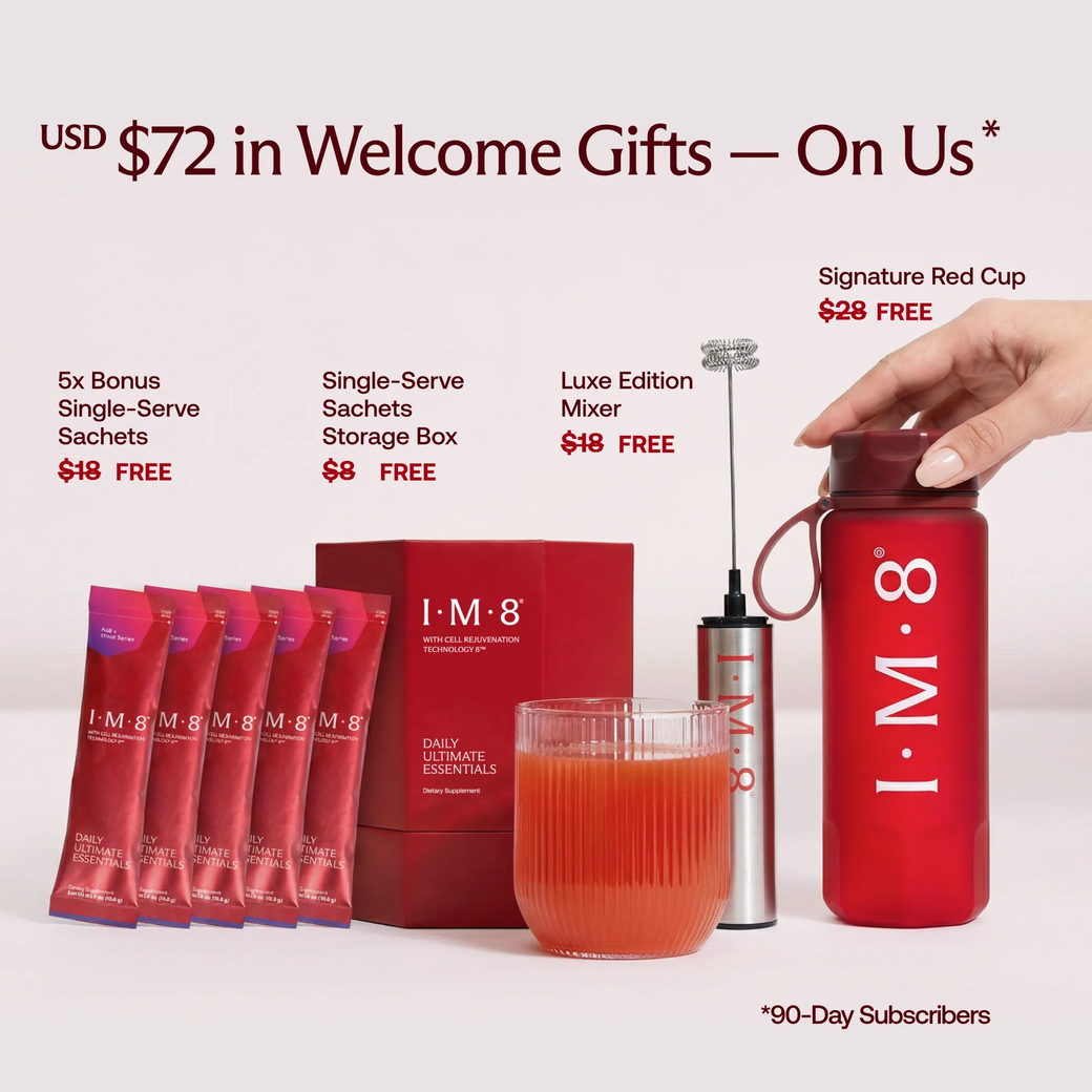 Start here. One daily sachet, 90 clinically-dosed ingredients.